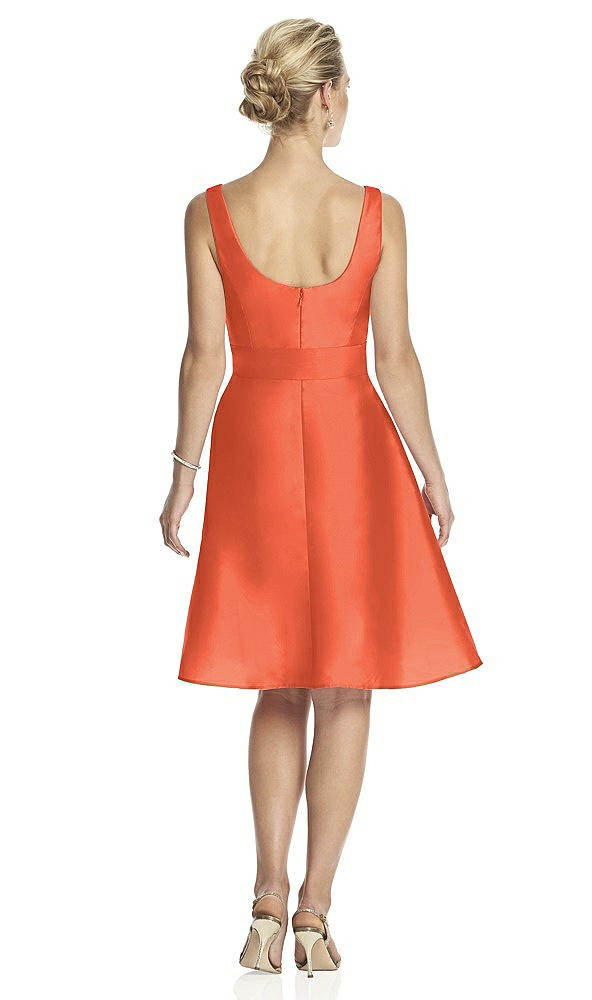 Back View - Fiesta V-Neck Sleeveless Cocktail Length Dress