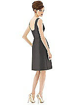 Rear View Thumbnail - Caviar Gray Alfred Sung Bridesmaid Dress D654