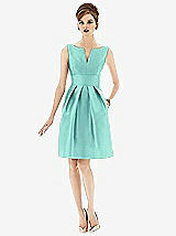 Front View Thumbnail - Coastal Alfred Sung Bridesmaid Dress D654