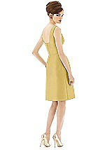 Rear View Thumbnail - Maize Alfred Sung Bridesmaid Dress D654