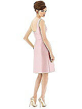 Rear View Thumbnail - Ballet Pink Alfred Sung Bridesmaid Dress D654