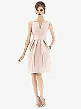 Front View Thumbnail - Blush Alfred Sung Bridesmaid Dress D654