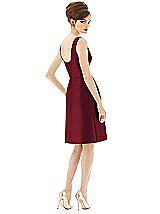 Rear View Thumbnail - Burgundy Alfred Sung Bridesmaid Dress D654