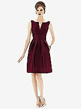 Front View Thumbnail - Cabernet Alfred Sung Bridesmaid Dress D654