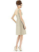 Rear View Thumbnail - Champagne Alfred Sung Bridesmaid Dress D654