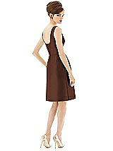 Rear View Thumbnail - Cognac Alfred Sung Bridesmaid Dress D654