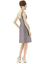 Rear View Thumbnail - Cashmere Gray Alfred Sung Bridesmaid Dress D654