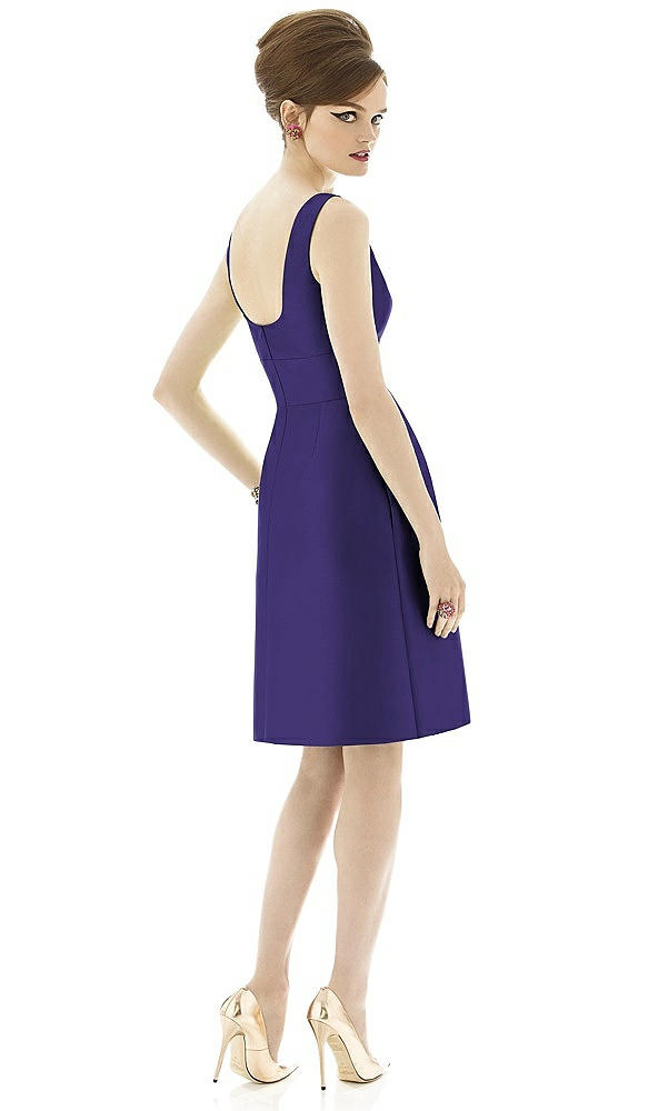 Back View - Grape Alfred Sung Bridesmaid Dress D654