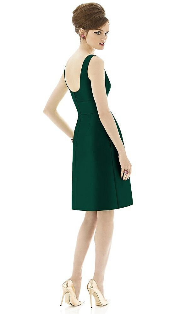 Back View - Hunter Green Alfred Sung Bridesmaid Dress D654