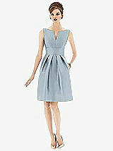 Front View Thumbnail - Mist Alfred Sung Bridesmaid Dress D654