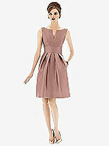 Front View Thumbnail - Neu Nude Alfred Sung Bridesmaid Dress D654