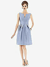 Front View Thumbnail - Sky Blue Alfred Sung Bridesmaid Dress D654