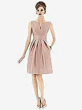 Front View Thumbnail - Toasted Sugar Alfred Sung Bridesmaid Dress D654