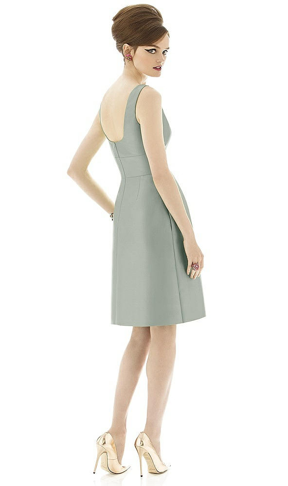 Back View - Willow Green Alfred Sung Bridesmaid Dress D654