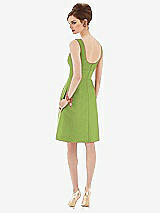 Rear View Thumbnail - Mojito Cocktail Sleeveless Satin Twill Dress