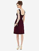 Rear View Thumbnail - Cabernet Cocktail Sleeveless Satin Twill Dress