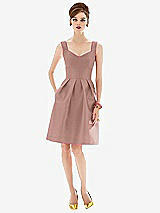 Front View Thumbnail - Neu Nude Cocktail Sleeveless Satin Twill Dress