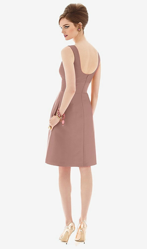 Back View - Neu Nude Cocktail Sleeveless Satin Twill Dress