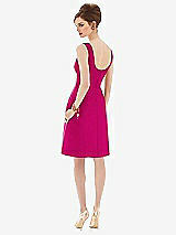 Rear View Thumbnail - Think Pink Cocktail Sleeveless Satin Twill Dress