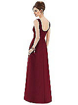 Rear View Thumbnail - Burgundy Alfred Sung Bridesmaid Dress D659