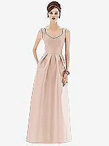 Front View Thumbnail - Cameo Alfred Sung Bridesmaid Dress D659