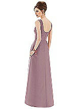 Rear View Thumbnail - Dusty Rose Alfred Sung Bridesmaid Dress D659