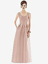 Front View Thumbnail - Toasted Sugar Alfred Sung Bridesmaid Dress D659