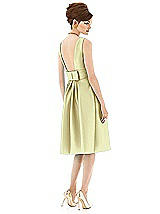 Rear View Thumbnail - Butter Yellow Alfred Sung Open Back Cocktail Dress D660