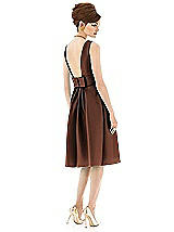 Rear View Thumbnail - Cognac Alfred Sung Open Back Cocktail Dress D660