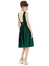 Rear View Thumbnail - Hunter Green Alfred Sung Open Back Cocktail Dress D660