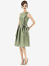 Front View Thumbnail - Sage Alfred Sung Open Back Cocktail Dress D660