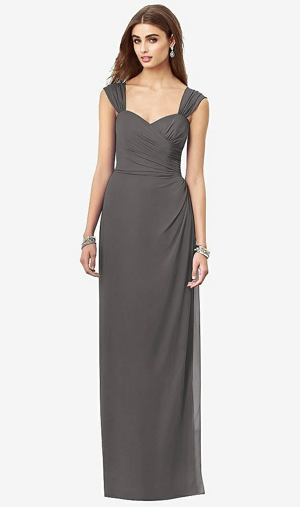 Front View - Caviar Gray After Six Bridesmaid Dress 6693