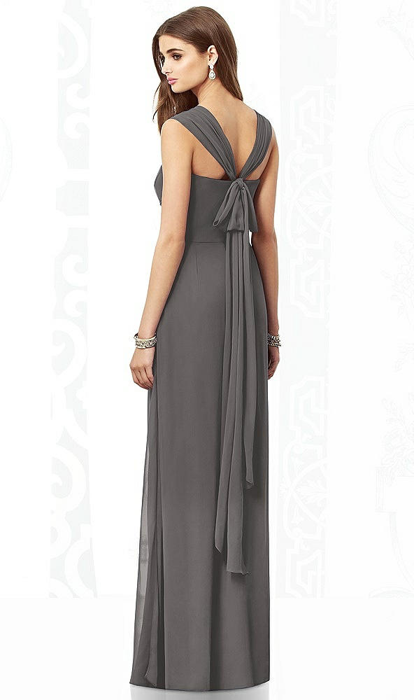 Back View - Caviar Gray After Six Bridesmaid Dress 6693