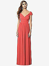 Front View Thumbnail - Perfect Coral After Six Bridesmaid Dress 6697