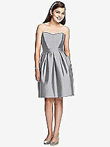 Front View Thumbnail - French Gray Junior Bridesmaid Dress JR522