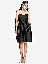 Front View Thumbnail - Black Junior Bridesmaid Dress JR522