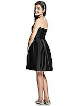 Rear View Thumbnail - Black Junior Bridesmaid Dress JR522