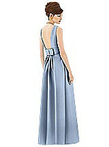 Rear View Thumbnail - Cloudy Alfred Sung Open Back Satin Twill Gown D661