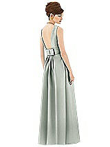 Rear View Thumbnail - Willow Green Alfred Sung Open Back Satin Twill Gown D661