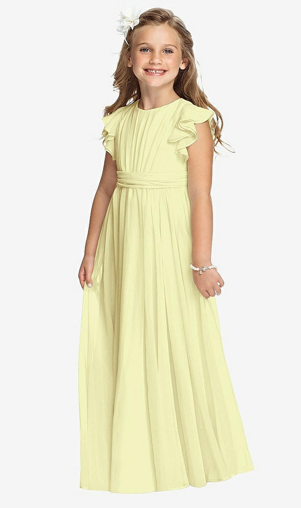 Front View - Butter Yellow Flower Girl Dress FL4038