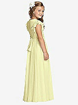 Rear View Thumbnail - Butter Yellow Flower Girl Dress FL4038