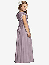 Rear View Thumbnail - Lilac Dusk Flower Girl Dress FL4038