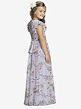 Rear View Thumbnail - Butterfly Botanica Silver Dove Flower Girl Dress FL4038