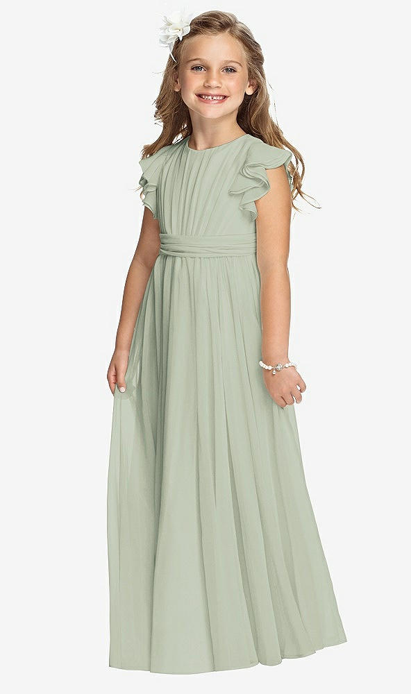 Front View - Celadon Flower Girl Dress FL4038