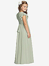 Rear View Thumbnail - Celadon Flower Girl Dress FL4038