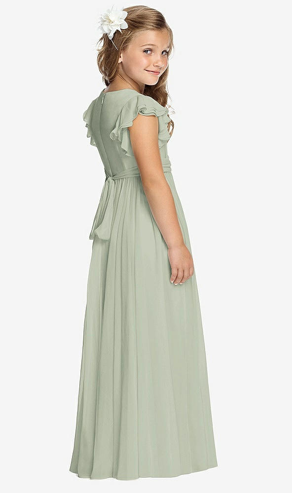 Back View - Celadon Flower Girl Dress FL4038