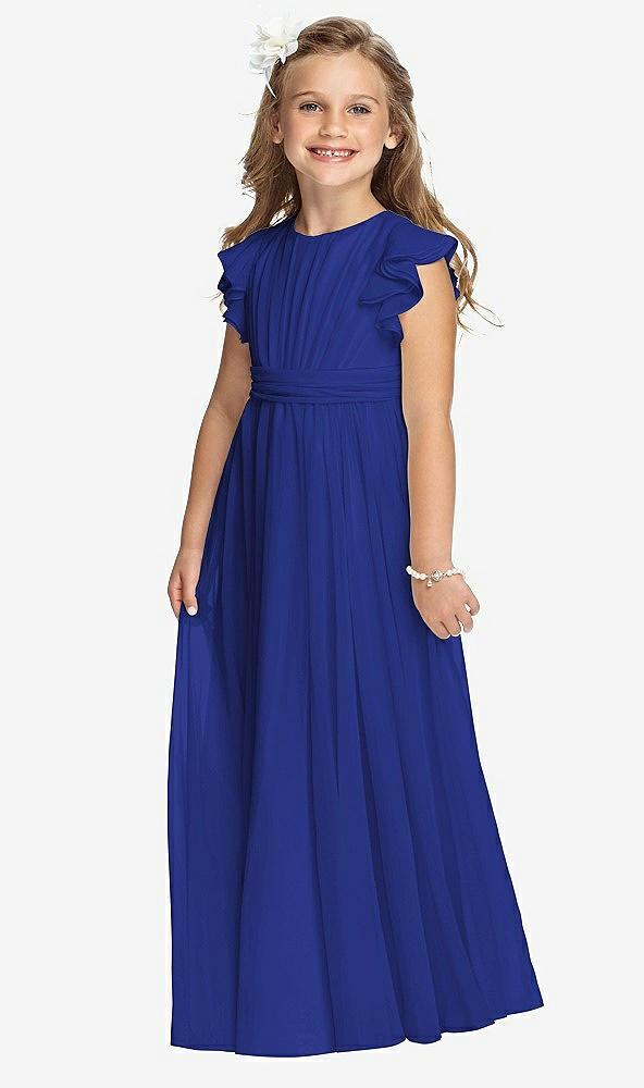 Front View - Cobalt Blue Flower Girl Dress FL4038