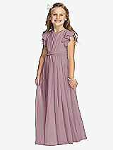 Front View Thumbnail - Dusty Rose Flower Girl Dress FL4038