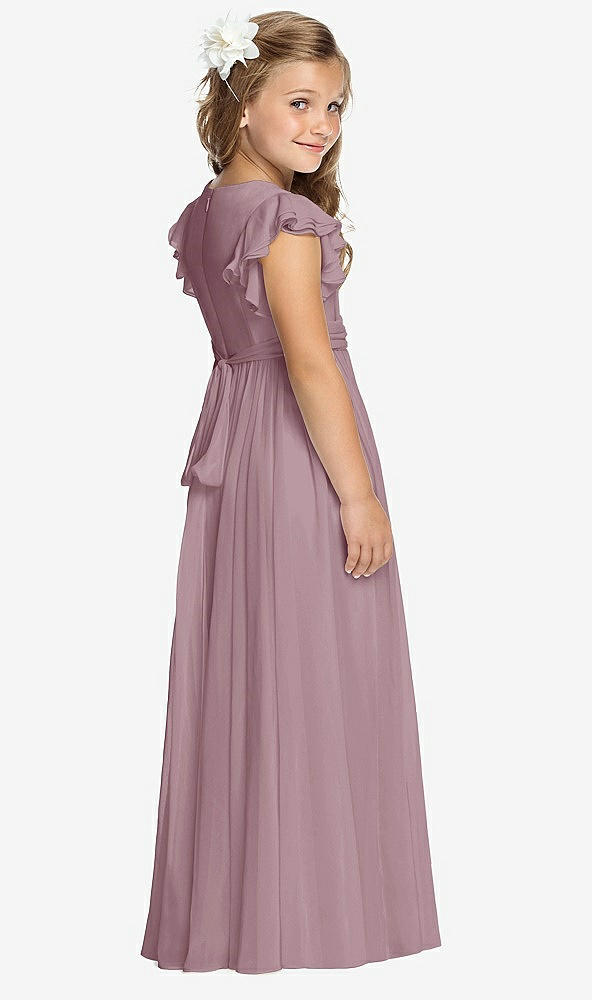 Back View - Dusty Rose Flower Girl Dress FL4038