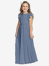 Front View Thumbnail - Larkspur Blue Flower Girl Dress FL4038